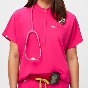FIGS Montex Top Shocking Pink *Limited Edition Color* XL
